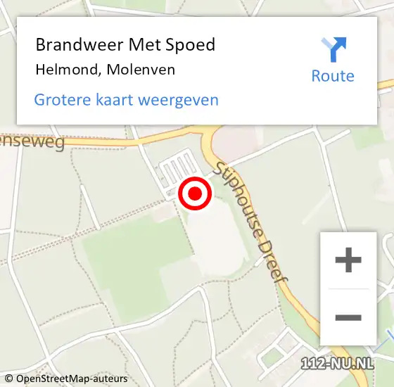 Locatie op kaart van de 112 melding: Brandweer Met Spoed Naar Helmond, Molenven op 8 april 2024 20:40