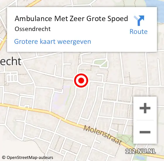 Locatie op kaart van de 112 melding: Ambulance Met Zeer Grote Spoed Naar Ossendrecht op 8 april 2024 22:23