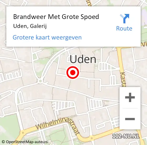 Locatie op kaart van de 112 melding: Brandweer Met Grote Spoed Naar Uden, Galerij op 10 april 2024 15:33