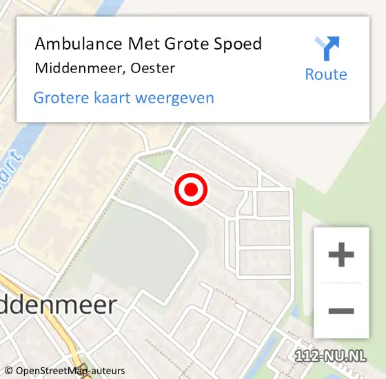 Locatie op kaart van de 112 melding: Ambulance Met Grote Spoed Naar Middenmeer, Oester op 10 april 2024 17:19