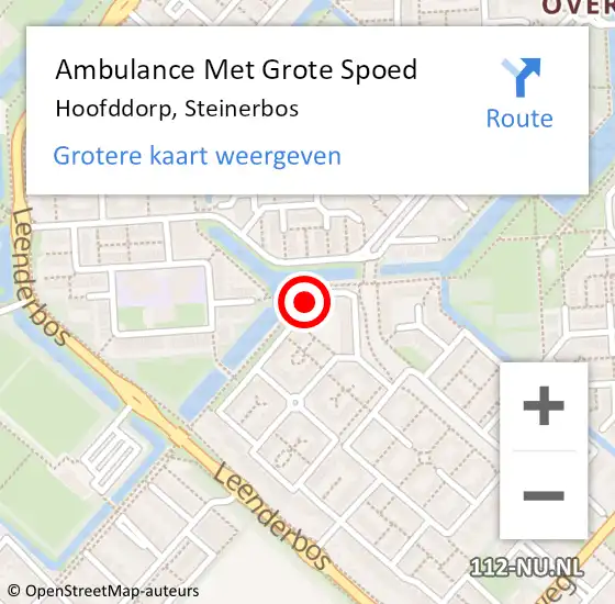 Locatie op kaart van de 112 melding: Ambulance Met Grote Spoed Naar Hoofddorp, Steinerbos op 11 april 2024 01:10