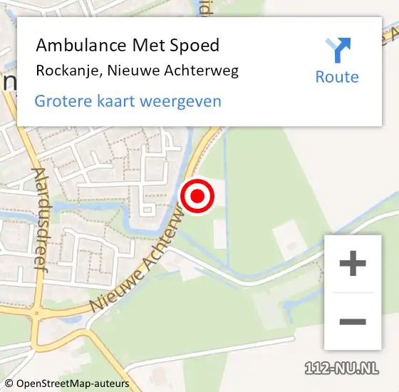 Locatie op kaart van de 112 melding: Ambulance Met Spoed Naar Rockanje, Nieuwe Achterweg op 11 april 2024 10:21