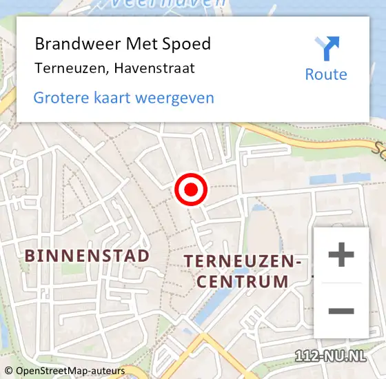 Locatie op kaart van de 112 melding: Brandweer Met Spoed Naar Terneuzen, Havenstraat op 11 april 2024 12:49