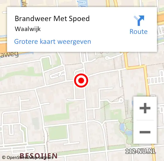 Locatie op kaart van de 112 melding: Brandweer Met Spoed Naar Waalwijk op 11 april 2024 13:16