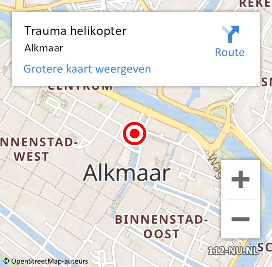 Locatie op kaart van de 112 melding: Trauma helikopter Alkmaar op 11 april 2024 14:02