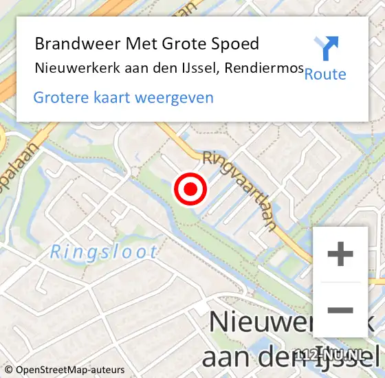 Locatie op kaart van de 112 melding: Brandweer Met Grote Spoed Naar Nieuwerkerk aan den IJssel, Rendiermos op 11 april 2024 14:21