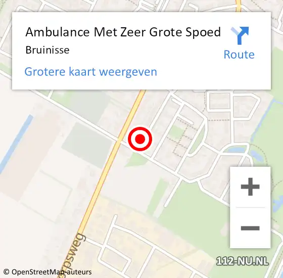 Locatie op kaart van de 112 melding: Ambulance Met Zeer Grote Spoed Naar Bruinisse op 11 april 2024 14:25