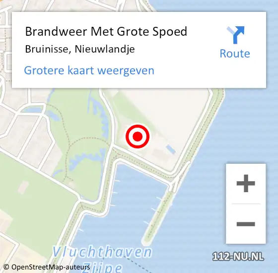 Locatie op kaart van de 112 melding: Brandweer Met Grote Spoed Naar Bruinisse, Nieuwlandje op 11 april 2024 14:26