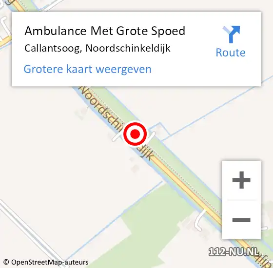 Locatie op kaart van de 112 melding: Ambulance Met Grote Spoed Naar Callantsoog, Noordschinkeldijk op 11 april 2024 19:42