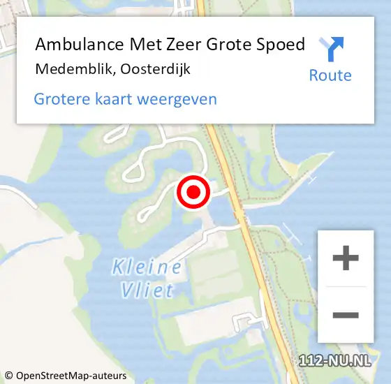 Locatie op kaart van de 112 melding: Ambulance Met Zeer Grote Spoed Naar Medemblik, Oosterdijk op 12 april 2024 15:16