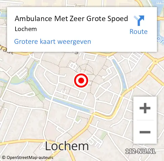 Locatie op kaart van de 112 melding: Ambulance Met Zeer Grote Spoed Naar Lochem op 12 april 2024 16:22