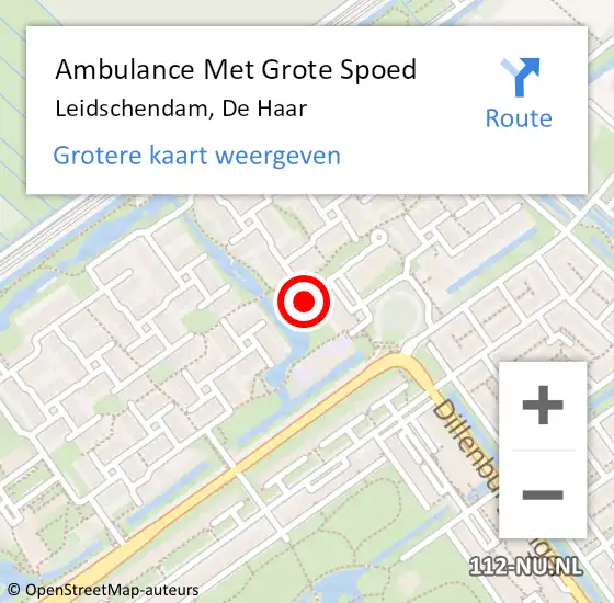 Locatie op kaart van de 112 melding: Ambulance Met Grote Spoed Naar Leidschendam, De Haar op 13 april 2024 00:18