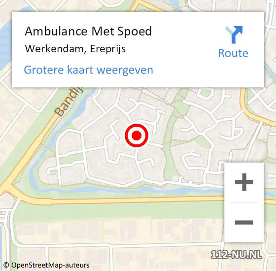 Locatie op kaart van de 112 melding: Ambulance Met Spoed Naar Werkendam, Ereprijs op 13 april 2024 10:53