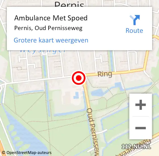 Locatie op kaart van de 112 melding: Ambulance Met Spoed Naar Pernis, Oud Pernisseweg op 13 april 2024 11:03