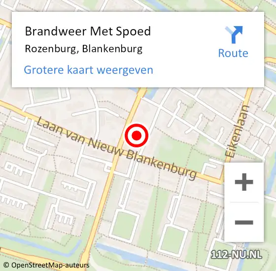 Locatie op kaart van de 112 melding: Brandweer Met Spoed Naar Rozenburg, Blankenburg op 13 april 2024 12:46