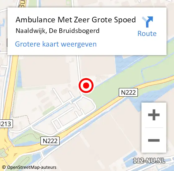 Locatie op kaart van de 112 melding: Ambulance Met Zeer Grote Spoed Naar Naaldwijk, De Bruidsbogerd op 13 april 2024 17:26