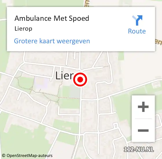 Locatie op kaart van de 112 melding: Ambulance Met Spoed Naar Lierop op 13 april 2024 20:05