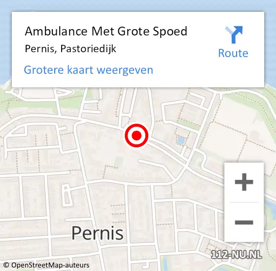 Locatie op kaart van de 112 melding: Ambulance Met Grote Spoed Naar Pernis, Pastoriedijk op 13 april 2024 21:45