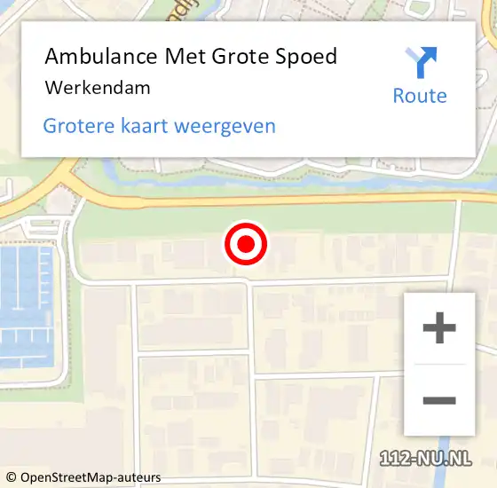 Locatie op kaart van de 112 melding: Ambulance Met Grote Spoed Naar Werkendam op 14 april 2024 01:48