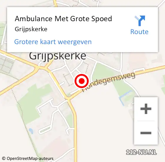 Locatie op kaart van de 112 melding: Ambulance Met Grote Spoed Naar Grijpskerke op 14 april 2024 05:51