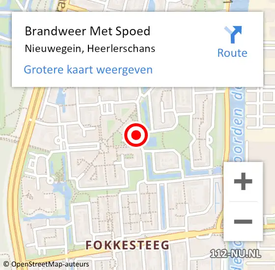 Locatie op kaart van de 112 melding: Brandweer Met Spoed Naar Nieuwegein, Heerlerschans op 14 april 2024 11:57