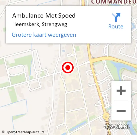 Locatie op kaart van de 112 melding: Ambulance Met Spoed Naar Heemskerk, Strengweg op 14 april 2024 12:33