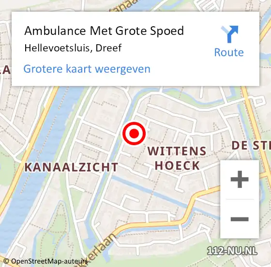 Locatie op kaart van de 112 melding: Ambulance Met Grote Spoed Naar Hellevoetsluis, Dreef op 14 april 2024 21:24