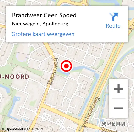 Locatie op kaart van de 112 melding: Brandweer Geen Spoed Naar Nieuwegein, Apolloburg op 15 april 2024 08:04