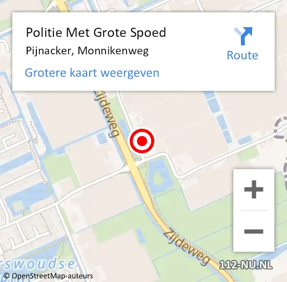 Locatie op kaart van de 112 melding: Politie Met Grote Spoed Naar Pijnacker, Monnikenweg op 16 april 2024 08:24