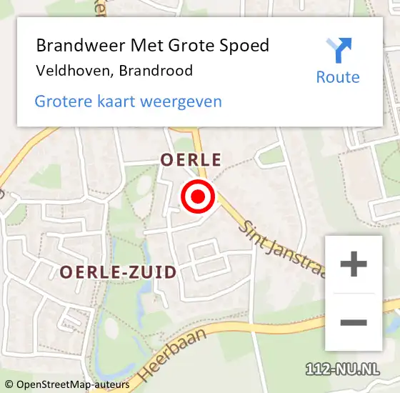 Locatie op kaart van de 112 melding: Brandweer Met Grote Spoed Naar Veldhoven, Brandrood op 16 april 2024 10:16