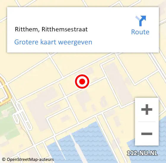 Locatie op kaart van de 112 melding:  Ritthem, Ritthemsestraat op 16 april 2024 20:17