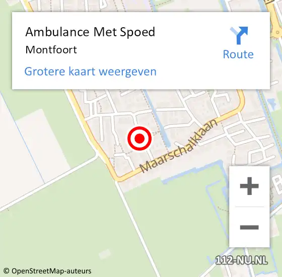 Locatie op kaart van de 112 melding: Ambulance Met Spoed Naar Montfoort op 17 april 2024 14:23