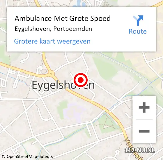 Locatie op kaart van de 112 melding: Ambulance Met Grote Spoed Naar Eygelshoven, Portbeemden op 2 oktober 2014 18:39