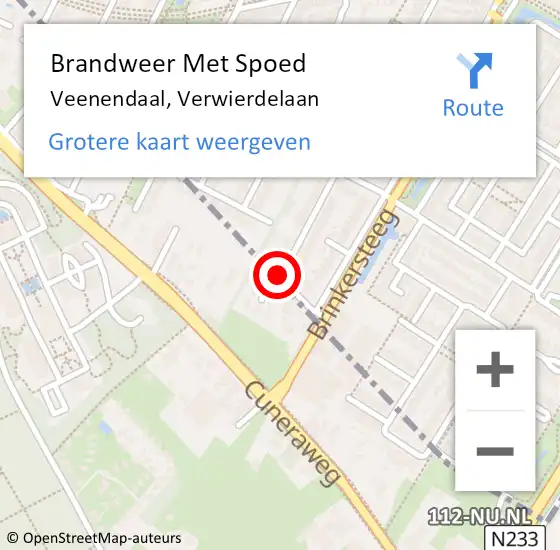 Locatie op kaart van de 112 melding: Brandweer Met Spoed Naar Veenendaal, Verwierdelaan op 2 oktober 2014 20:12