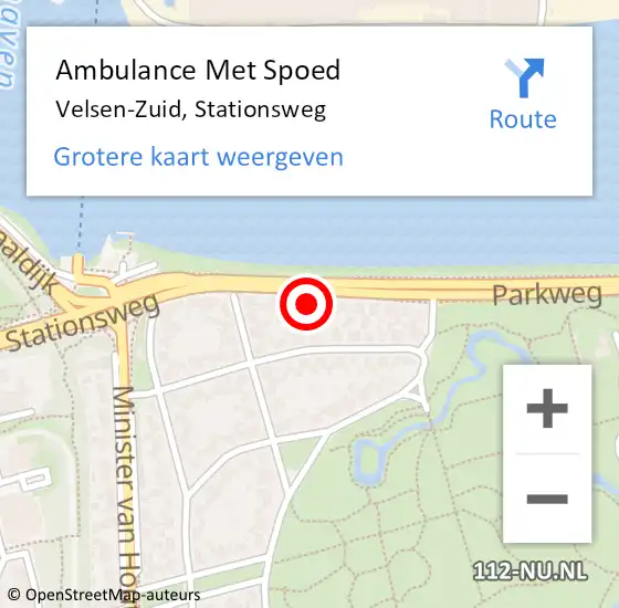 Locatie op kaart van de 112 melding: Ambulance Met Spoed Naar Velsen-Zuid, Stationsweg op 18 april 2024 11:47