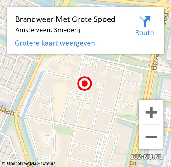 Locatie op kaart van de 112 melding: Brandweer Met Grote Spoed Naar Amstelveen, Smederij op 19 april 2024 08:34