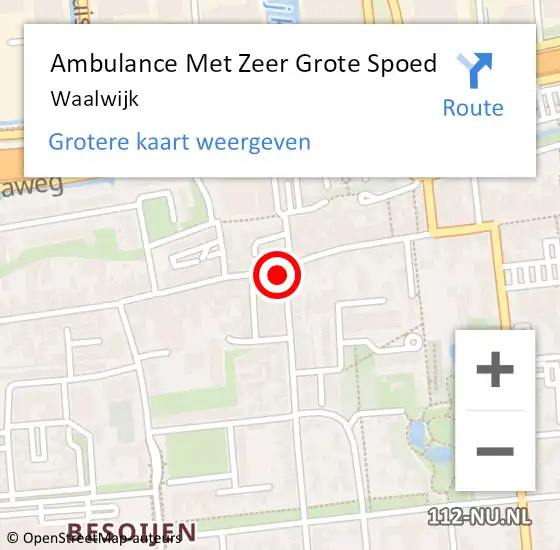 Locatie op kaart van de 112 melding: Ambulance Met Zeer Grote Spoed Naar Waalwijk op 19 april 2024 16:08