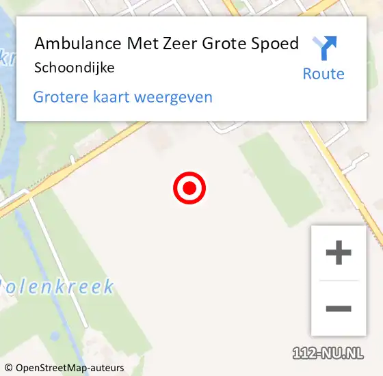 Locatie op kaart van de 112 melding: Ambulance Met Zeer Grote Spoed Naar Schoondijke op 20 april 2024 01:21