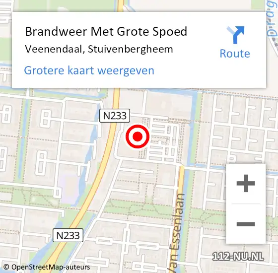 Locatie op kaart van de 112 melding: Brandweer Met Grote Spoed Naar Veenendaal, Stuivenbergheem op 20 april 2024 02:13