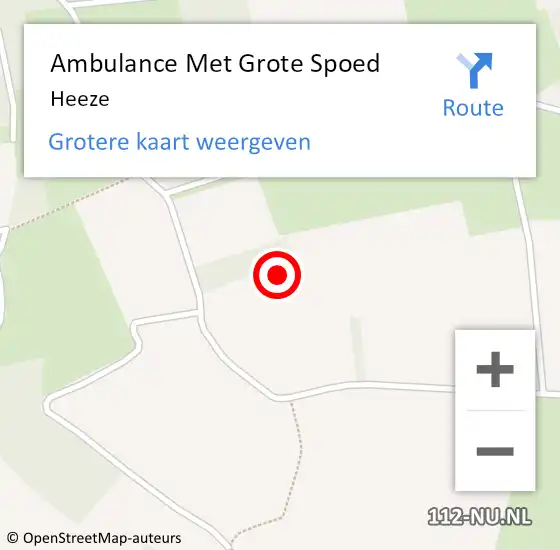 Locatie op kaart van de 112 melding: Ambulance Met Grote Spoed Naar Heeze op 20 april 2024 10:50
