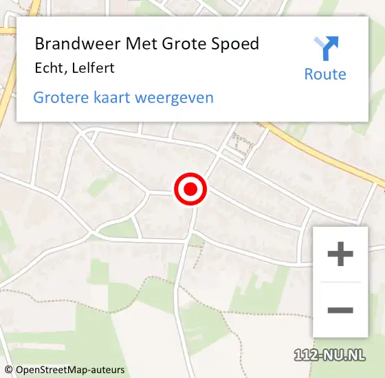 Locatie op kaart van de 112 melding: Brandweer Met Grote Spoed Naar Echt, Lelfert op 20 april 2024 15:23