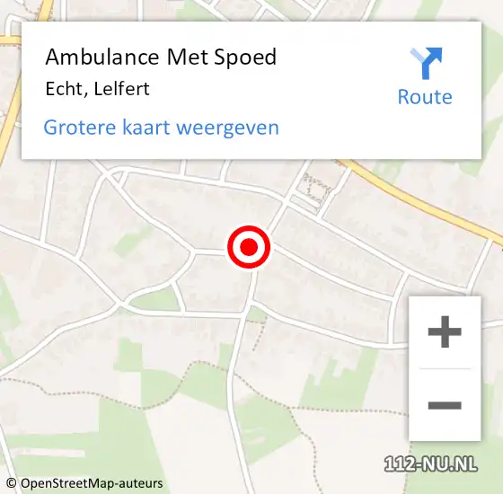 Locatie op kaart van de 112 melding: Ambulance Met Spoed Naar Echt, Lelfert op 20 april 2024 15:26