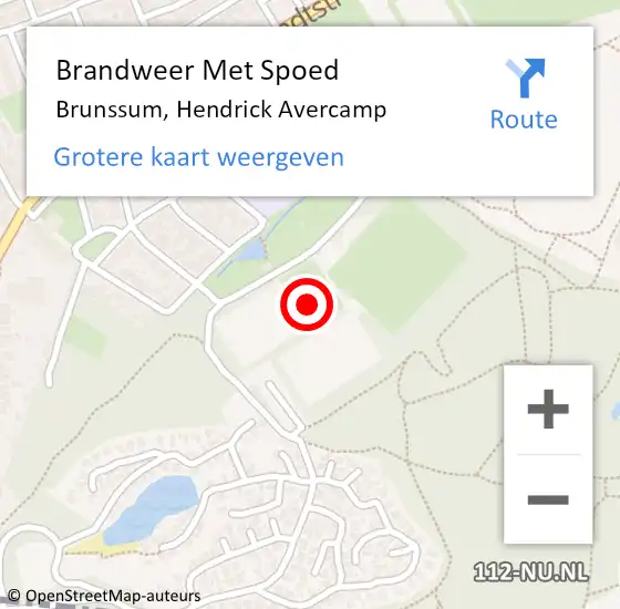 Locatie op kaart van de 112 melding: Brandweer Met Spoed Naar Brunssum, Hendrick Avercamp op 20 april 2024 17:34
