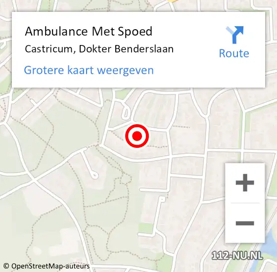 Locatie op kaart van de 112 melding: Ambulance Met Spoed Naar Castricum, Dokter Benderslaan op 20 april 2024 18:12
