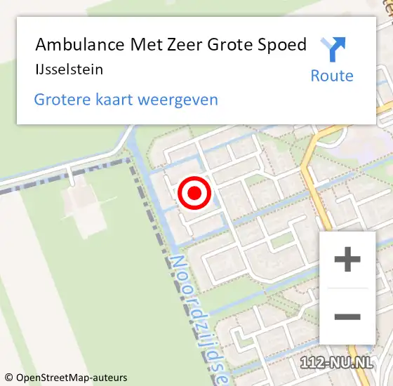 Locatie op kaart van de 112 melding: Ambulance Met Zeer Grote Spoed Naar IJsselstein op 20 april 2024 19:52