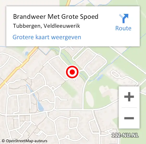 Locatie op kaart van de 112 melding: Brandweer Met Grote Spoed Naar Tubbergen, Veldleeuwerik op 3 oktober 2014 08:22