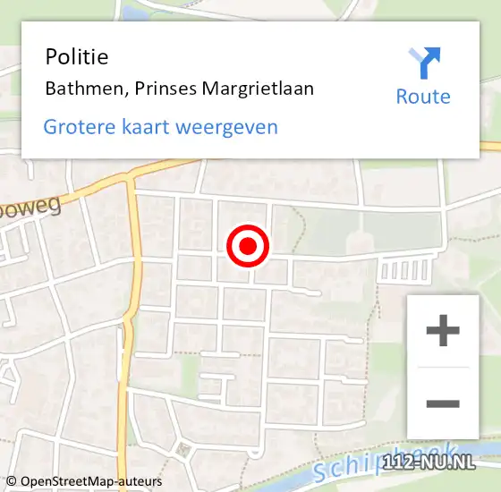 Locatie op kaart van de 112 melding: Politie Bathmen, Prinses Margrietlaan op 20 april 2024 20:12