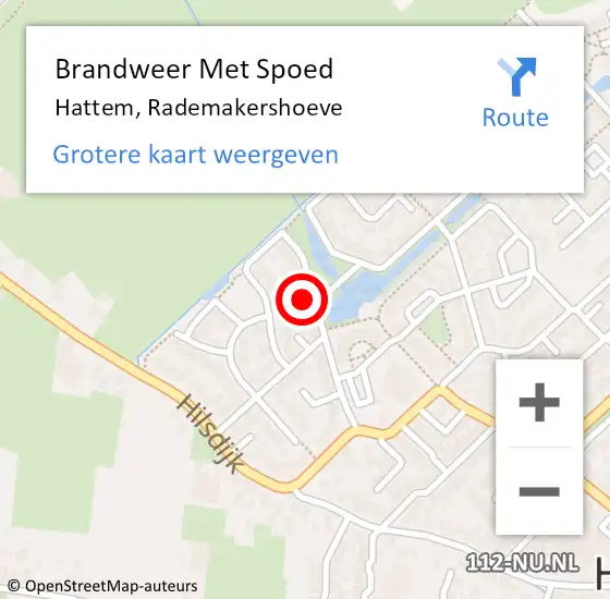 Locatie op kaart van de 112 melding: Brandweer Met Spoed Naar Hattem, Rademakershoeve op 20 april 2024 21:29