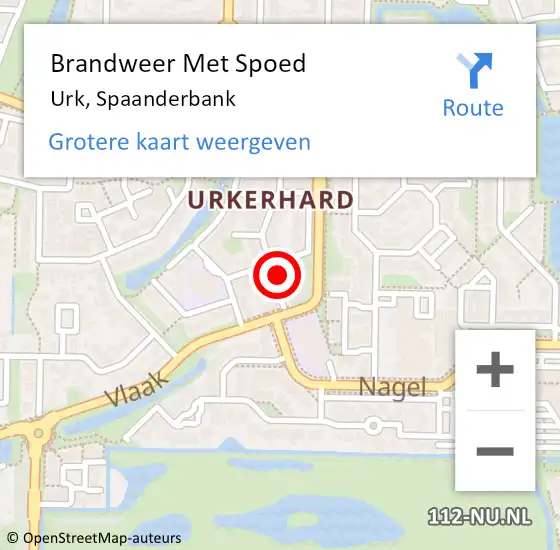 Locatie op kaart van de 112 melding: Brandweer Met Spoed Naar Urk, Spaanderbank op 20 april 2024 21:43