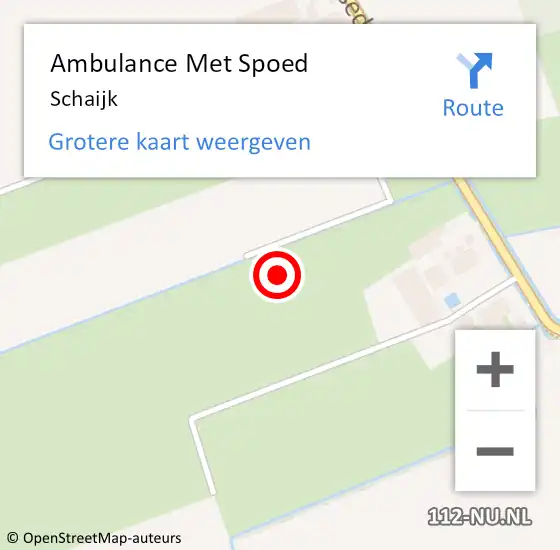 Locatie op kaart van de 112 melding: Ambulance Met Spoed Naar Schaijk op 20 april 2024 23:09